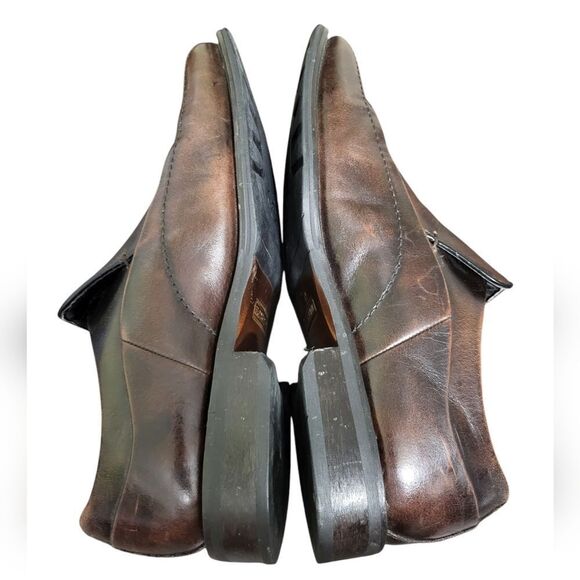 Florsheim Mens Corbin Mahogany Brown Leather Slip On Loafer, Size 8.5 Wide - Picture 4 of 11